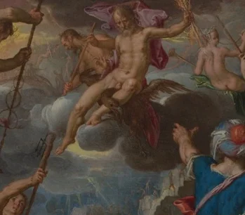 雷を放つユピテル（ゼウス）