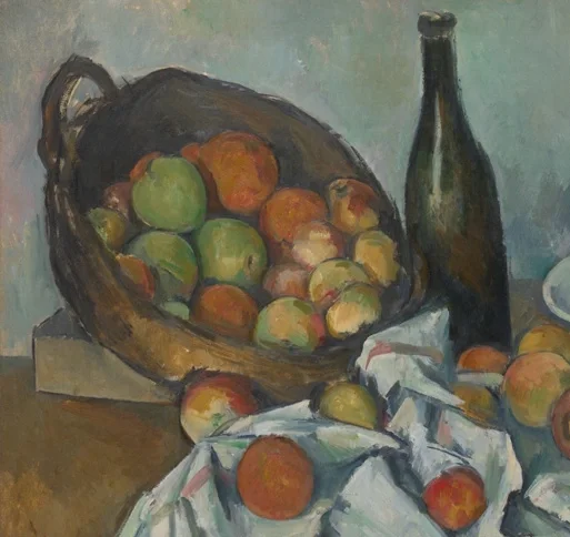 リンゴの入った籠