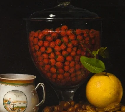 コンポートの中の苺