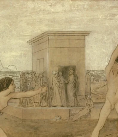 中央の古典的な建築物