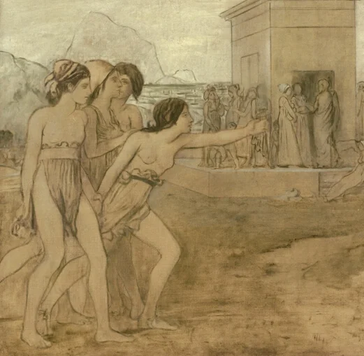 挑発するスパルタの少女たち