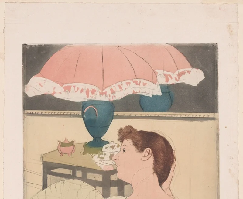 大きなピンクのランプと鏡の反射