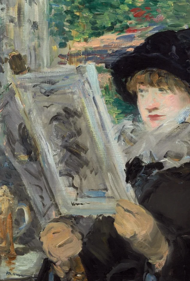 広げられた新聞(雑誌)