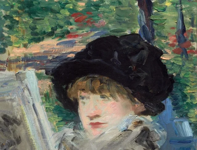 黒い大きな帽子