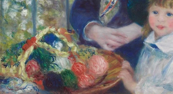 毛糸が入った籠