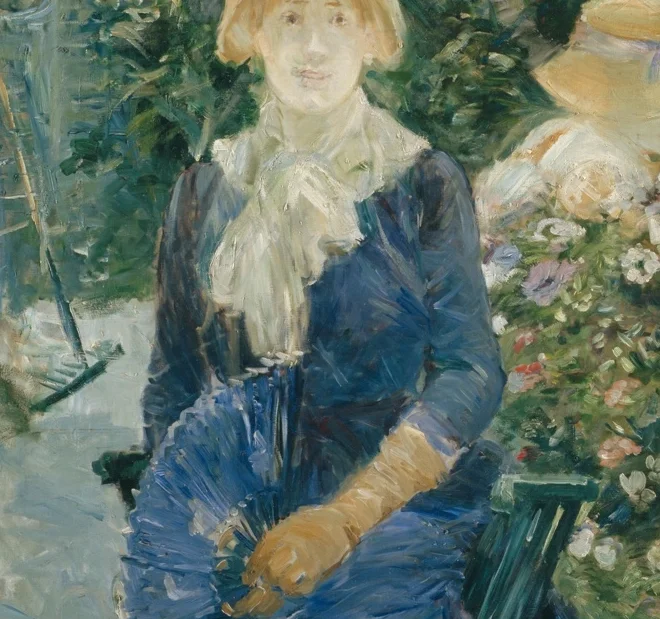 青いドレスの身頃