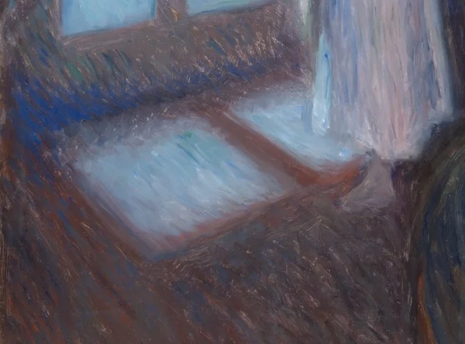 床に落ちる窓の影