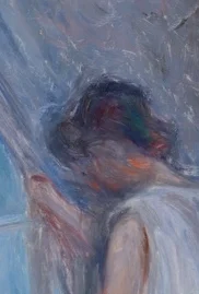 窓を背景にした頭のシルエット