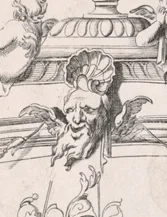 サテュロスのマスク装飾