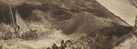 中央の巨大な波頭