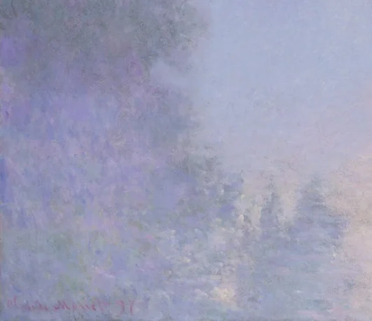 水面に映る樹木の影