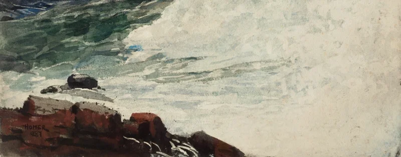 foreground rocky shore