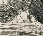 尖筆を持つ右手