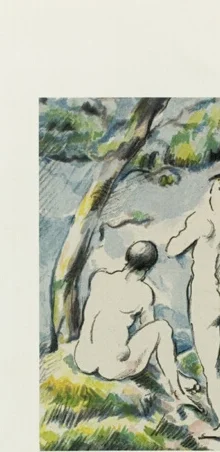 左側の大きな樹木の幹