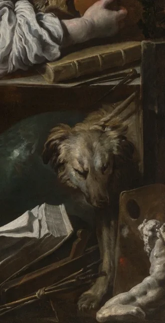 忠誠や憂鬱を表す犬