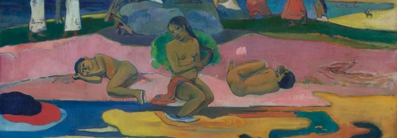 ピンク色の砂浜