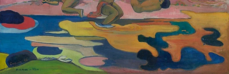 水面の抽象的な黄色い模様