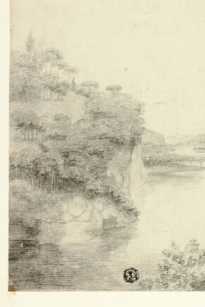 左側の切り立った崖