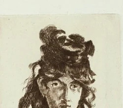 大きな黒い帽子