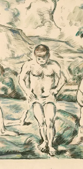 中央に立つ男性の像