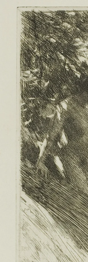 人物の背後の深い影