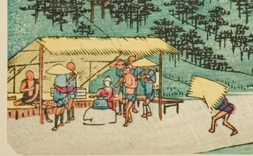 街道沿いの茶屋