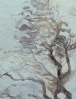 枝に積もった雪