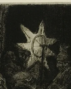 輝く星型のランタン