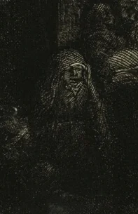 ショールを巻いた人物