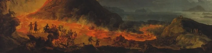 流れ落ちる溶岩の奔流