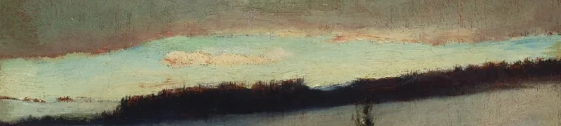 地平線上の光の帯