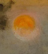 昇る月(または沈む太陽)