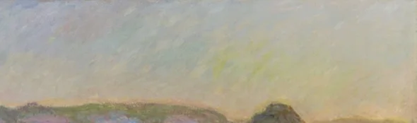 夕日に染まる空の右側