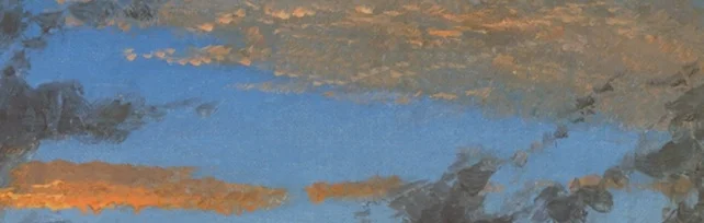 夕日に照らされた上層雲