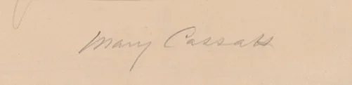 メアリー・カサットの署名