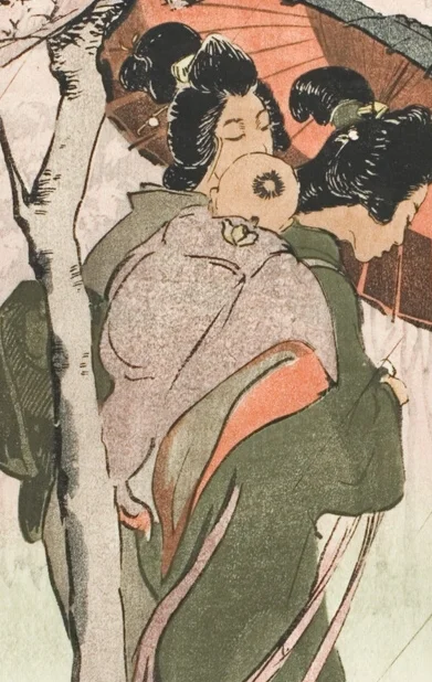 背負われた赤ん坊