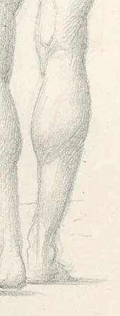 右ふくらはぎの強固な陰影