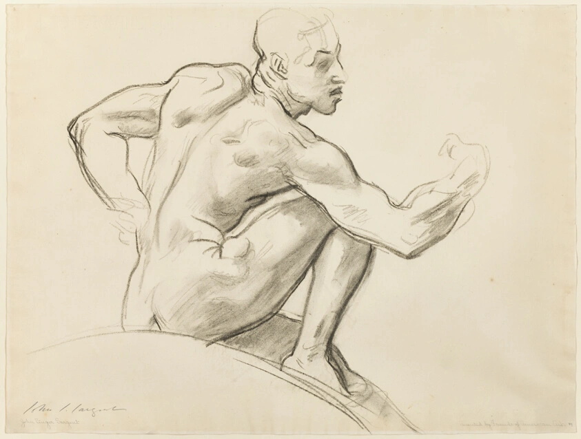Seated Male Nude