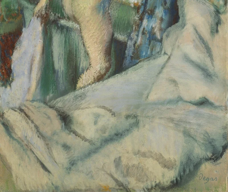 前景のベッドシーツ