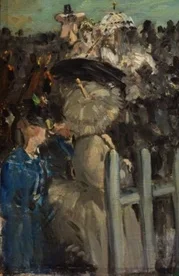 パラソルを持つ手前の女性