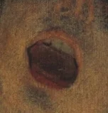 大きく開いた口