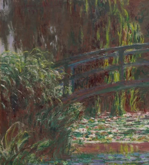 左側のしだれ柳