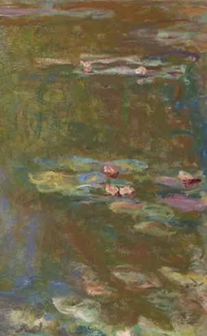 垂直の筆致による樹木の影