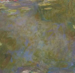 中央の青い水面の反射