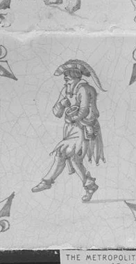 羽根帽子の男性像