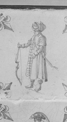 ターバンを巻いた東洋風の人物