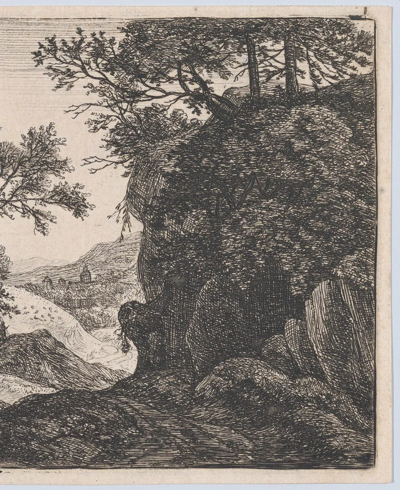 右側の巨大な岩壁と影