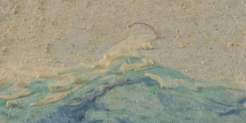 white spray on wave crest