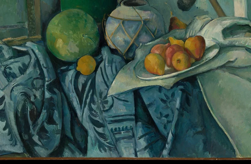 模様のある青い布