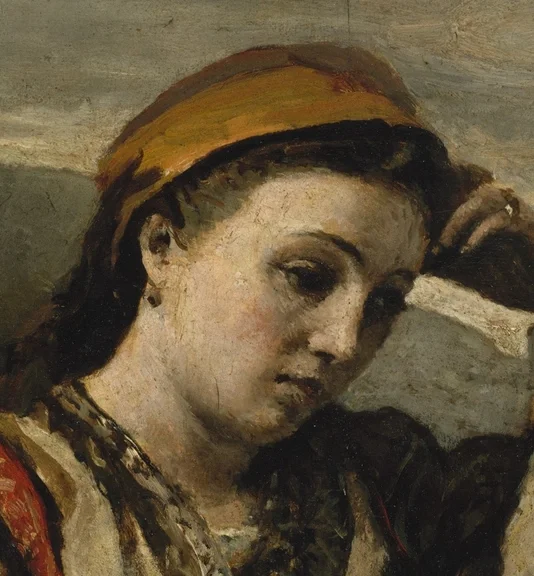 憂いを含んだ表情の顔